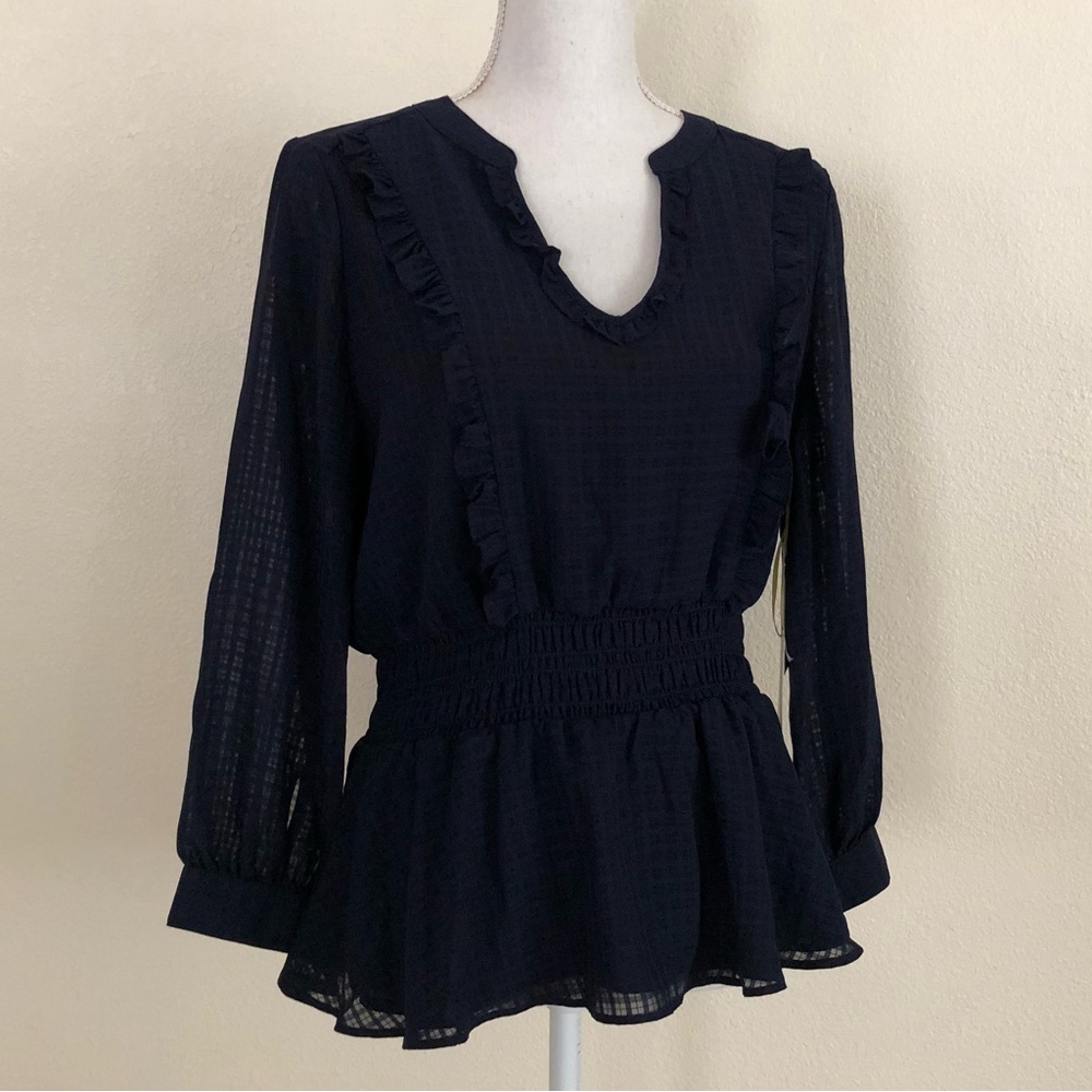 CeCe Navy Top (M) | NWT